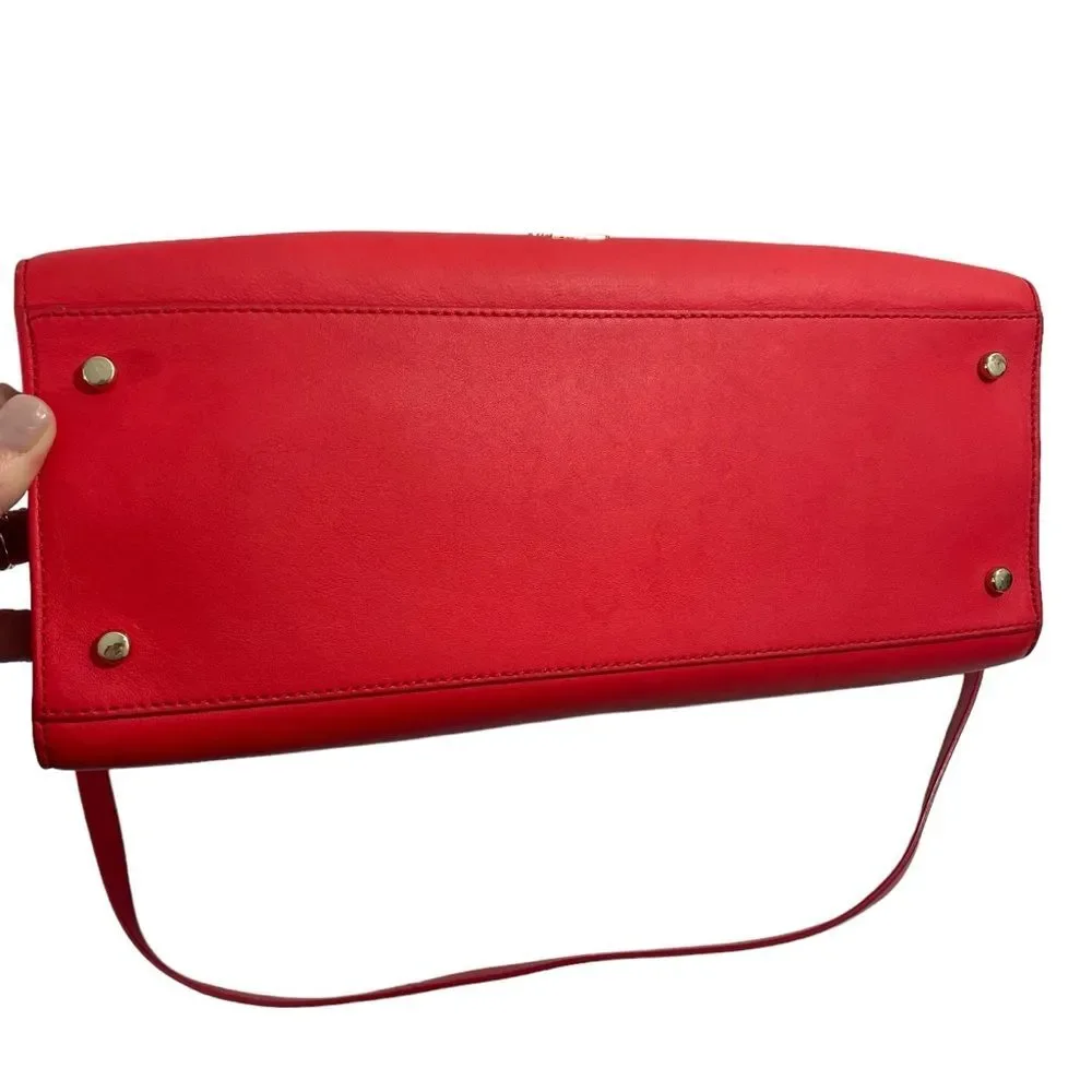 Kate Spade Prickly Pear Red Ridgefield Street Katarina Leather Bag Purse‎